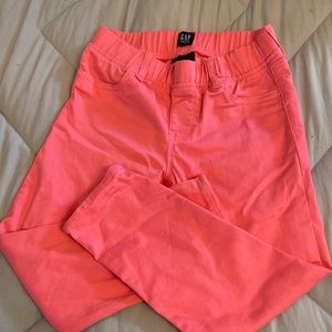hot pink gap jeggings size 10